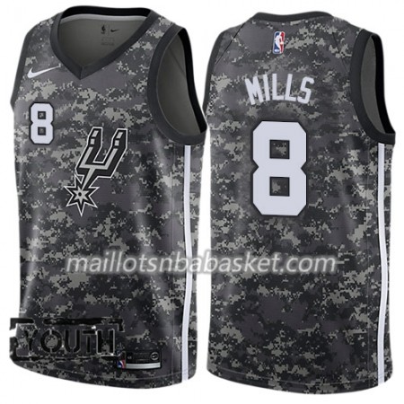 Maillot Enfant San Antonio Spurs Patty Mills 8 Nike City Edition Noir Swingman